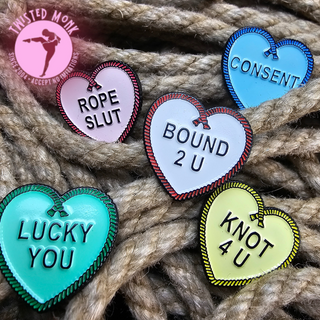 Valentines Enamel Pin Set - Conversation Hearts