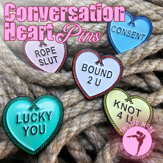 Valentines Enamel Pin Set - Conversation Hearts